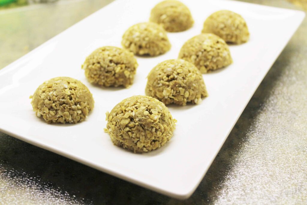 Protein Almond Butter Balls on a Plate