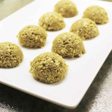 Protein Almond Butter Balls on a Plate