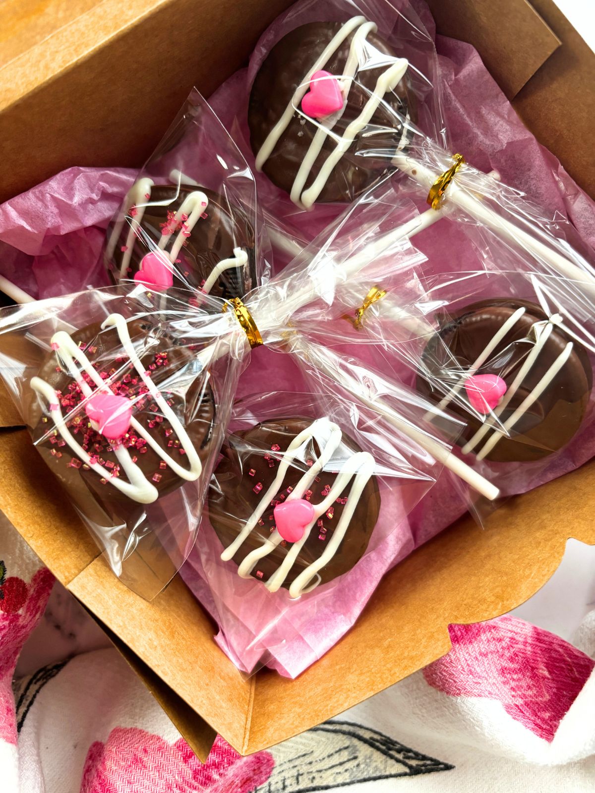 packaged cookie pops in a box
