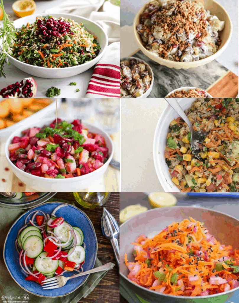 6 Healthy Salads in bowls