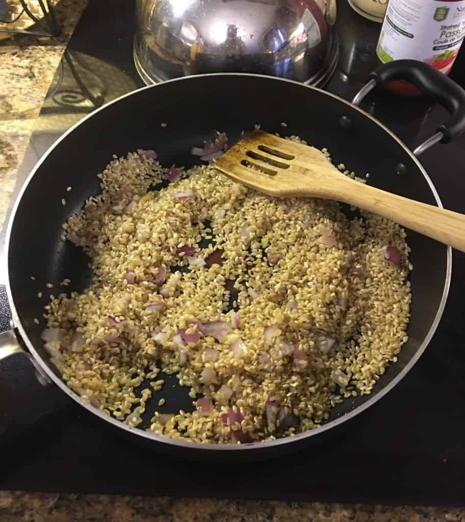 Risotto in a pan