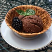 Chocolate Gelato in a Sugar Cone Bowl