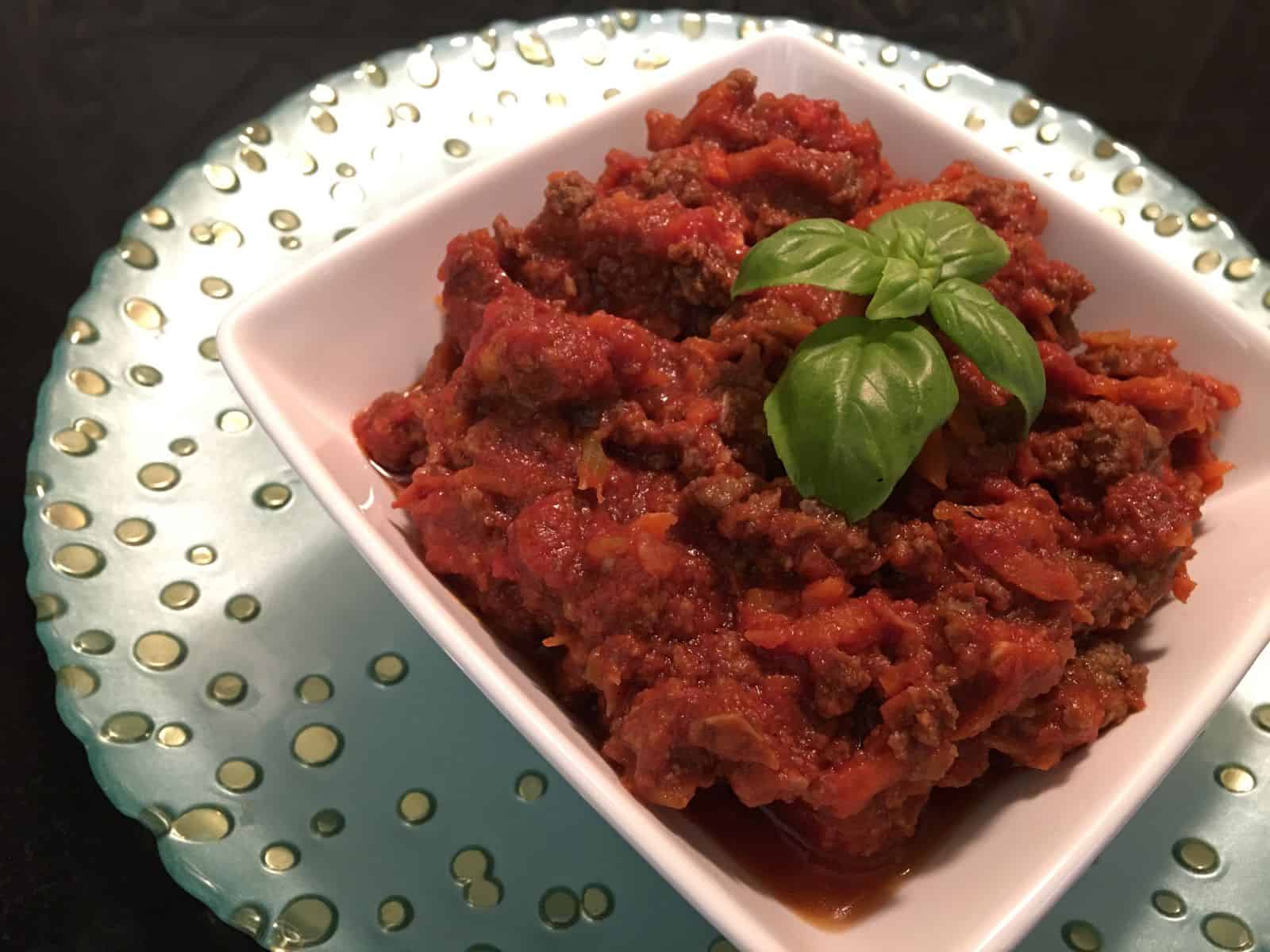 Bolognese Sauce in a bowl