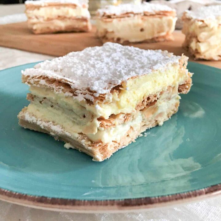 Mille Feuille Pastries on a plate