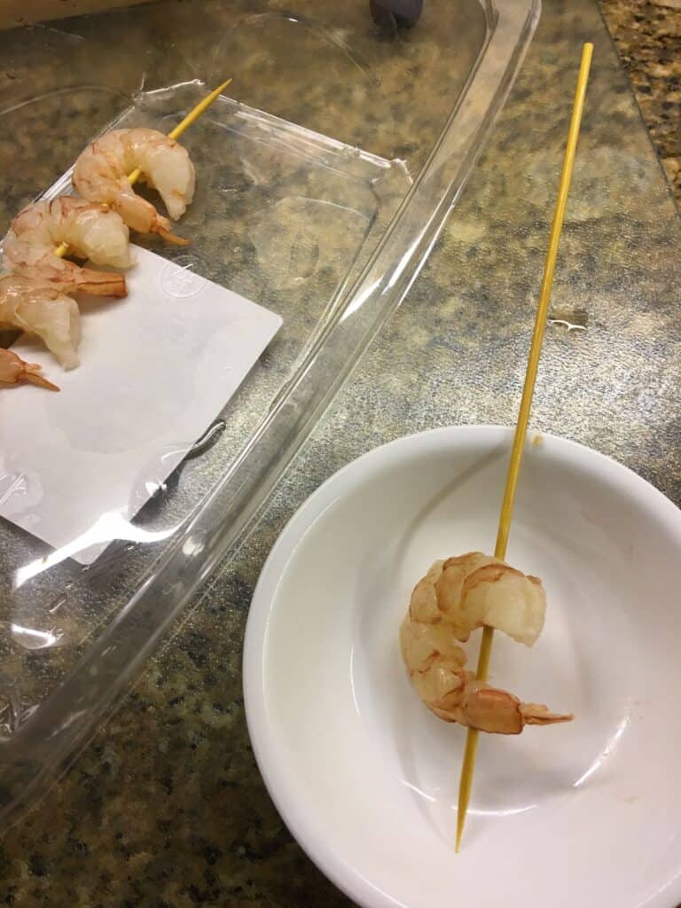 Shrimp on a skewer
