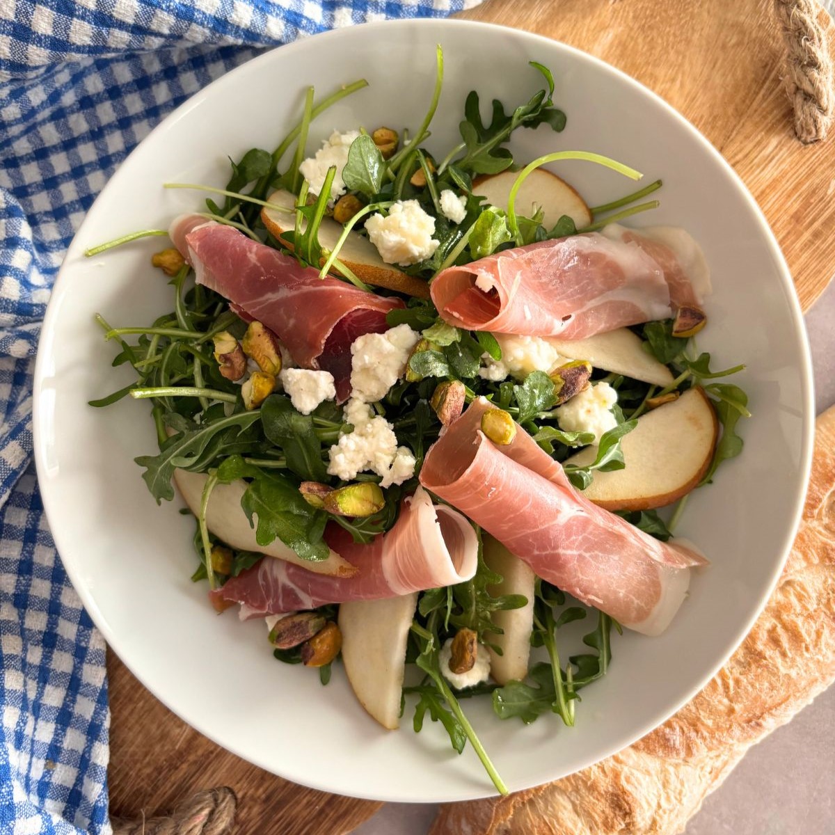 Arugula Salad in a White Plate