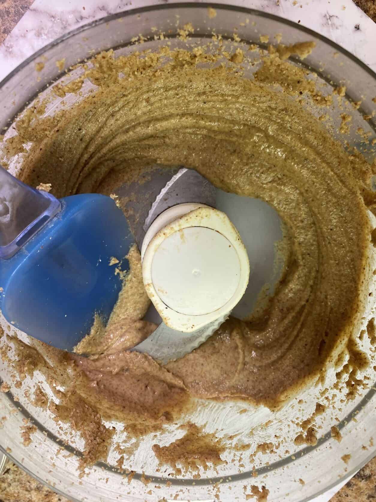 almond butter in a food processor