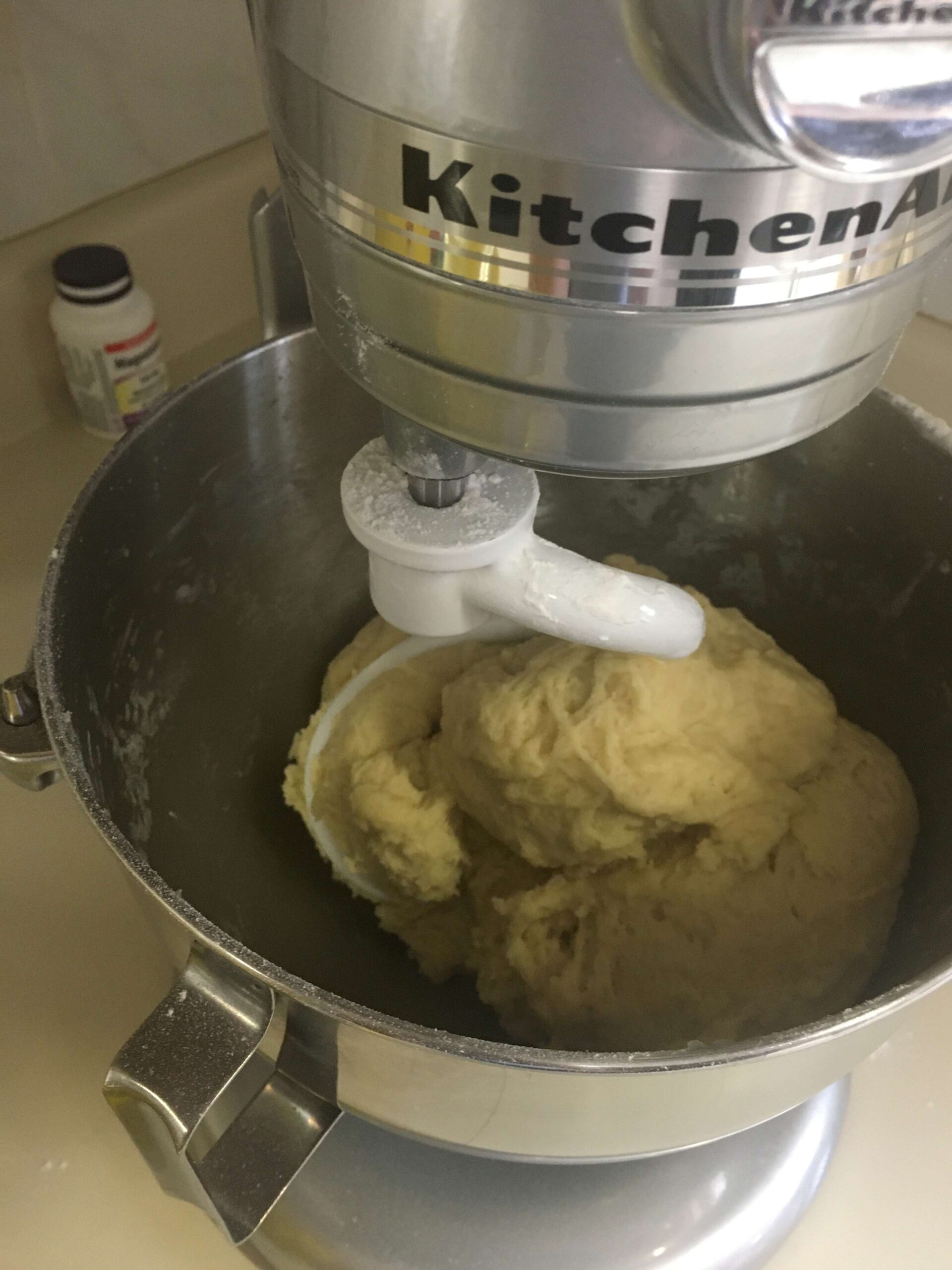 making dough in stand mixer