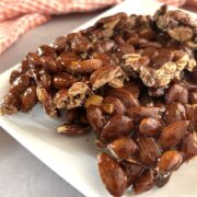 Almond Brittle in a plate