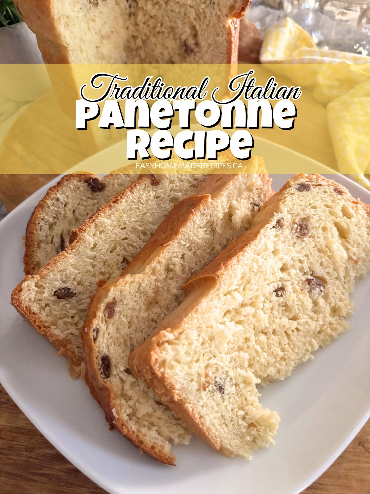 panettone in a white plate PIN