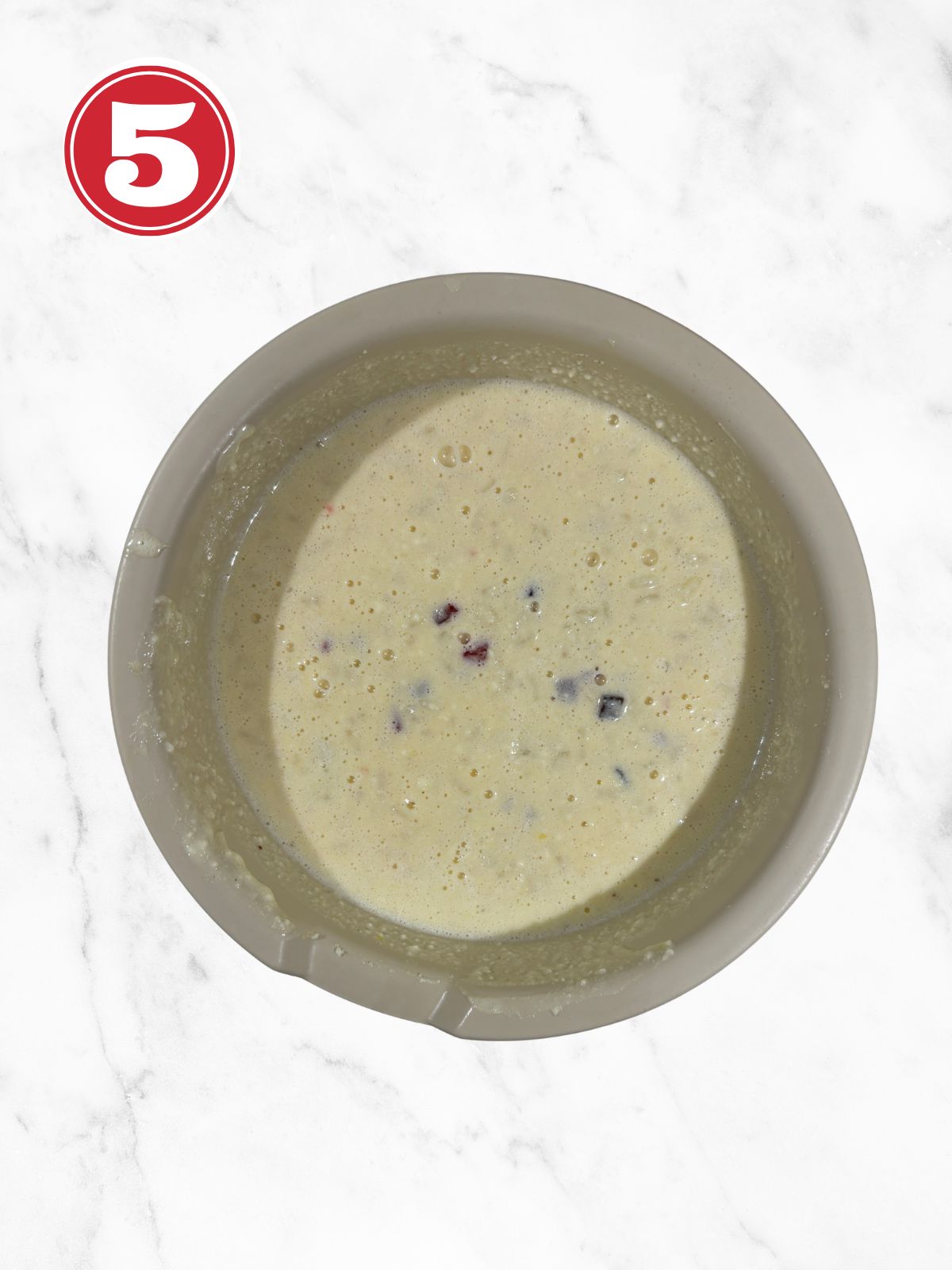 Pastiera filling ingredients including rice